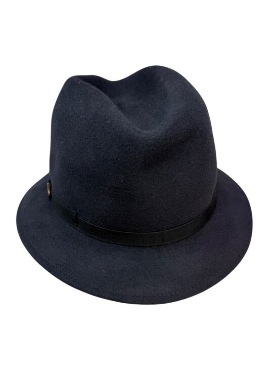 Vintage Panizza Kanguroo Navy Felt Hat Italy Waterproof Rabbit Fur‎ 1980s main image 6